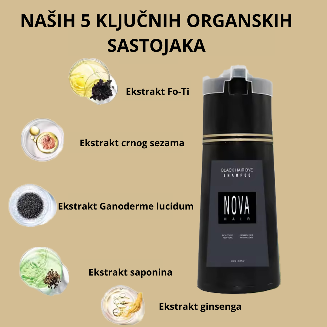 NovaHair - Šampon za instant bojenje